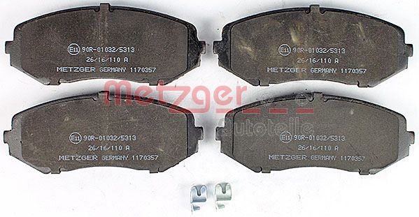 METZGER 1170357 Bremsbelagsatz, Scheibenbremse